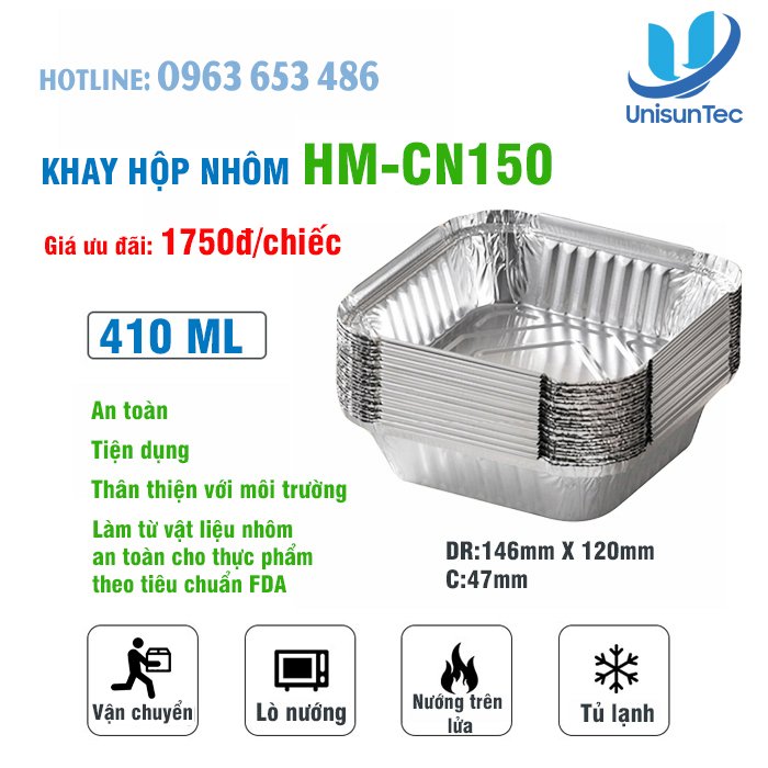 Khay nhôm 410ml